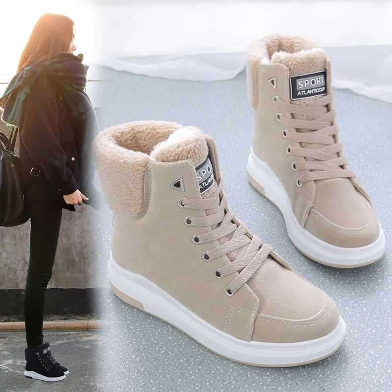 Boots For Women Fleece-lined Warm All-matching