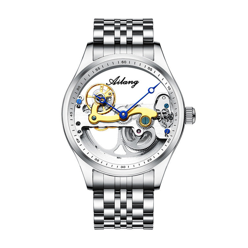 Men's Creative Automatic Mechanical Watch with Silicone Strap