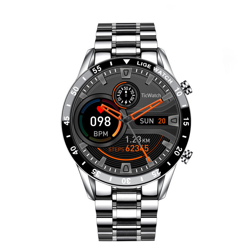 Bluetooth Smartwatch with Calls, Heart Rate Monitor, Pedometer, Sleep Monitor, and Water Resistance