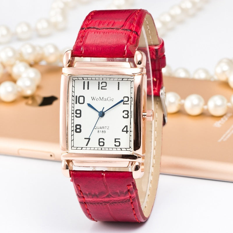 Rectangular Dial Ladies Belt Watch