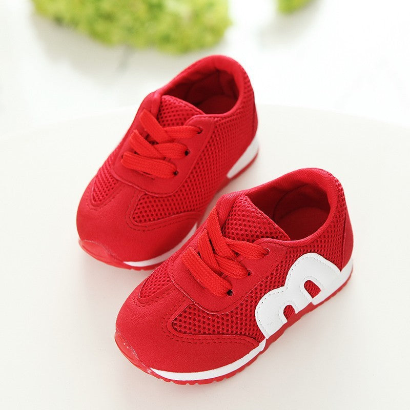 Mesh Sneakers, Breathable Lace-Up Children's Fly-Knit Shoes