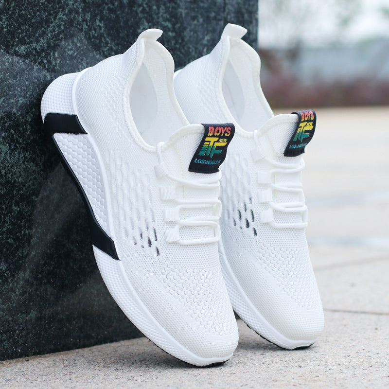 New Men's Breathable Sports Shoes Casual Mesh Increase Comfort Non-slip Low-top Running Shoes