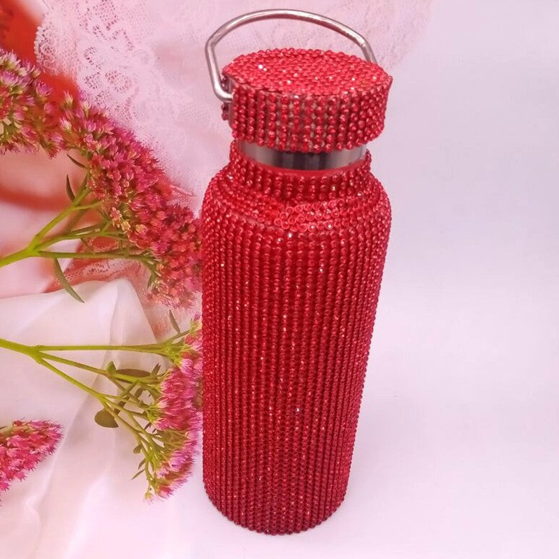 Portable stainless steel water bottle