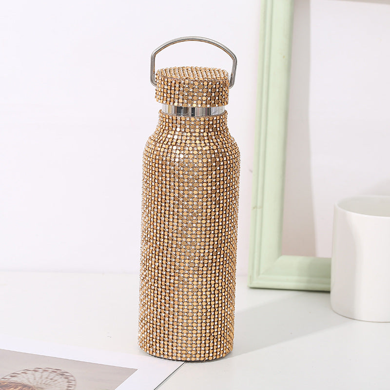 Portable stainless steel water bottle