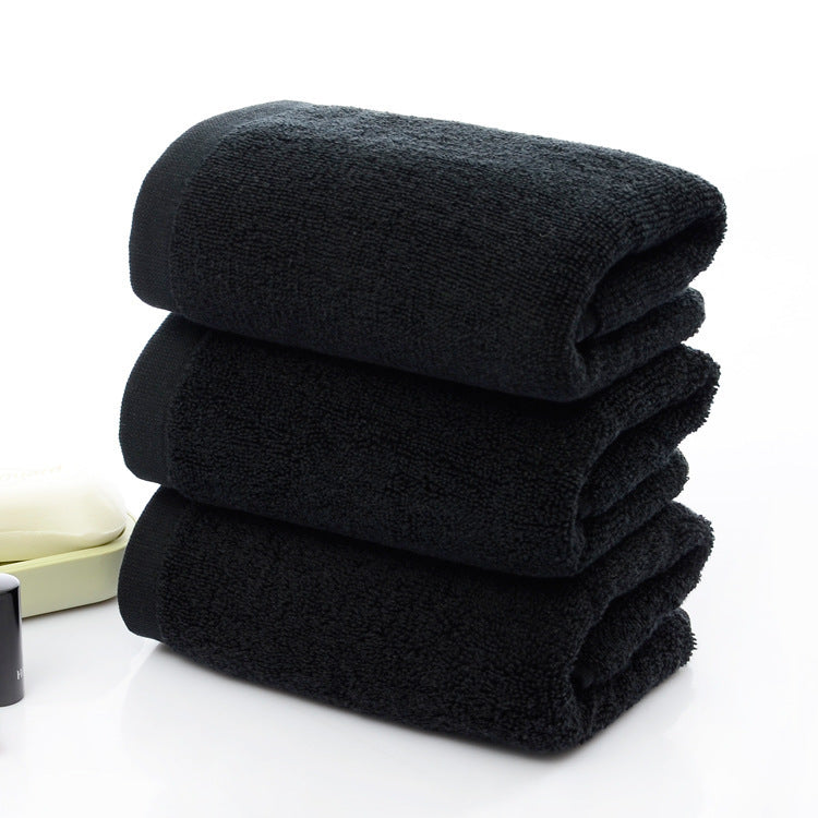 Black cotton towels