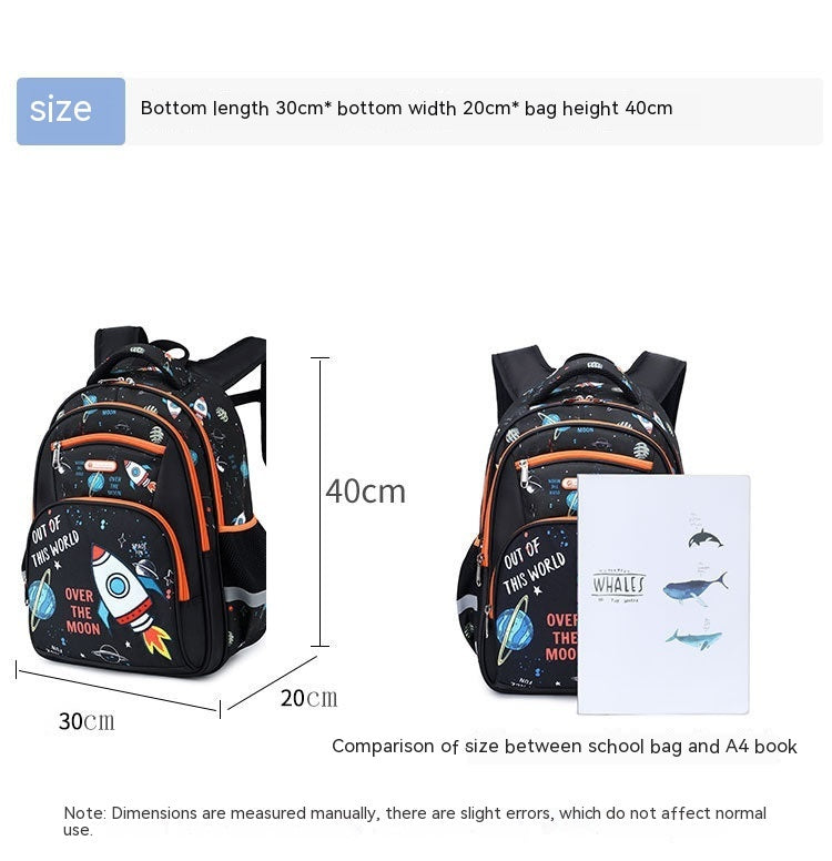 Primary School Boys Large Capacity Children's Backpack Space Schoolbag