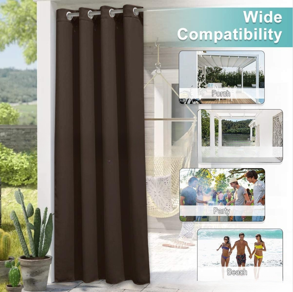 High Precision Silk Shaded Curtain Solid Color Outdoor Waterproof and Sun Protection UV Protection