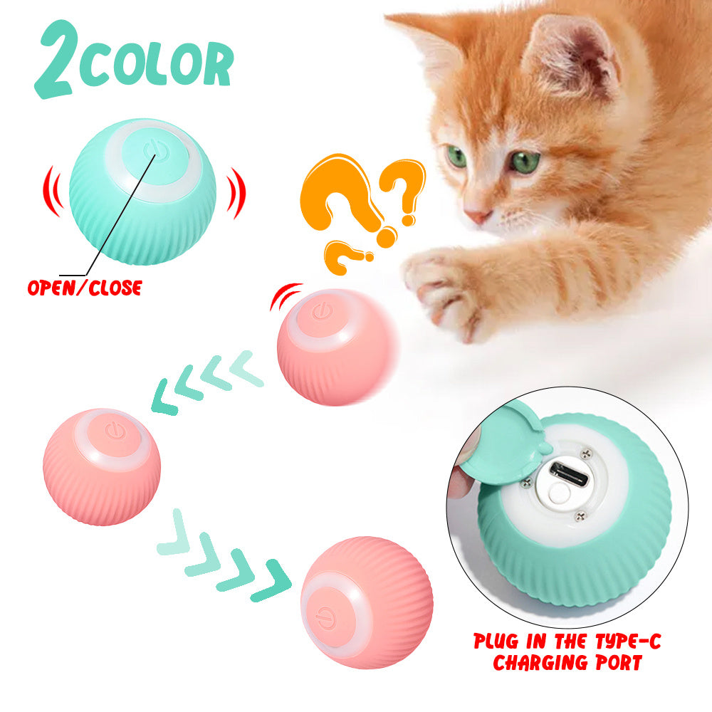 Smart Gravity Rolling Ball for Cats Pet Toy Automatic Rotating Ball