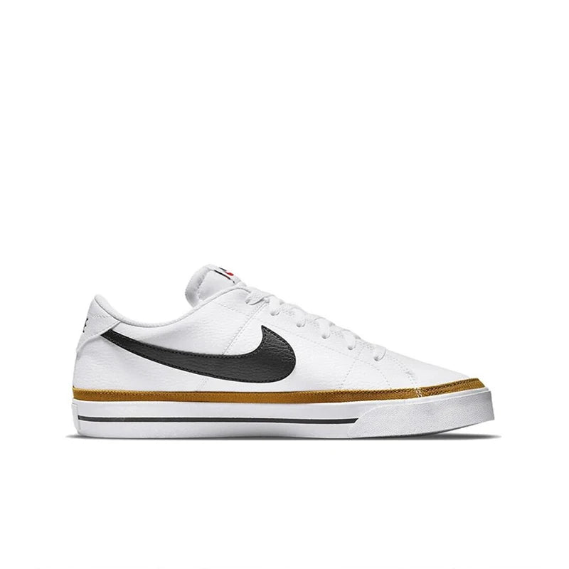 Original Nike Court Legacy Men's Skateboarding Shoes Non Slip Low Top White Black Sneakers DH3162-100