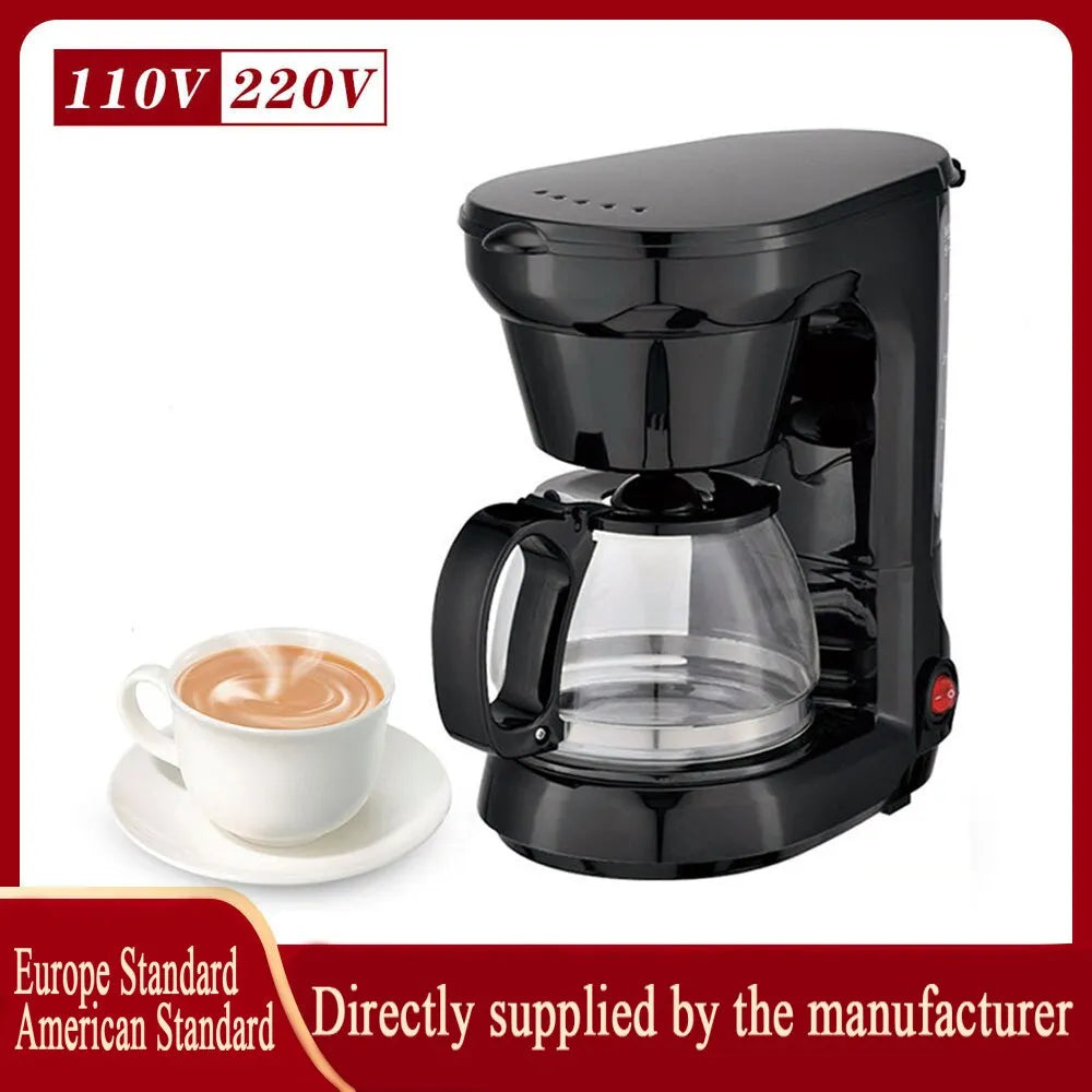 Semi-automatic coffee machine glass teapot coffee maker 110W/220W