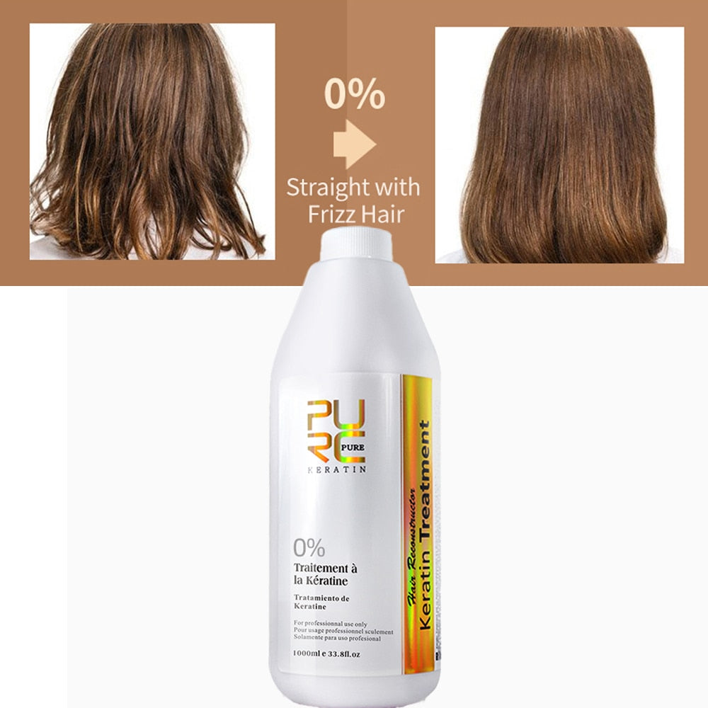 Brazilian hair products PURC Keratin Hair 1000ml     Professional Treatment Straightening Damage Repair.