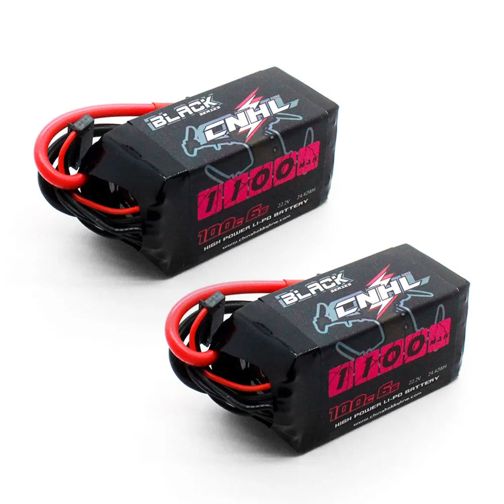 2PCS CNHL Lipo Battery 6S 22.2V 1100mAh 1300mah 1500mah 100C With XT60 For RC FPV Quadcopter Drone Airplane Helicopter Hobby
