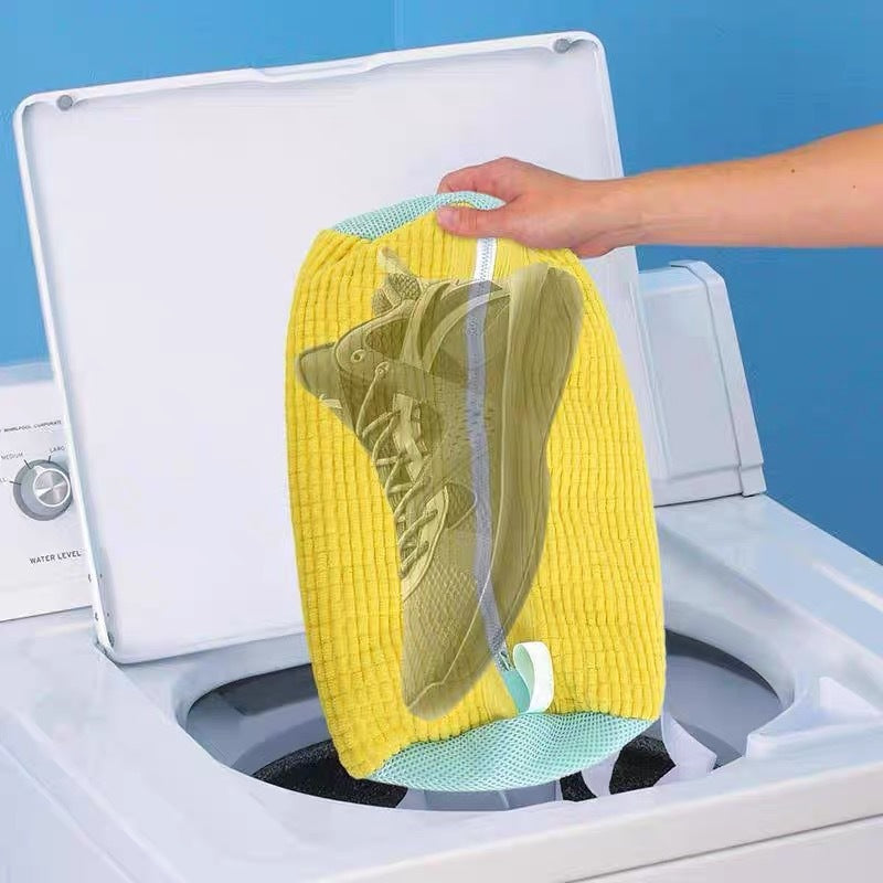 Shoe Wash Bag for Washing Machine Reusable Zippered Bag Sneaker Cleaning Kit and Dirt Remover