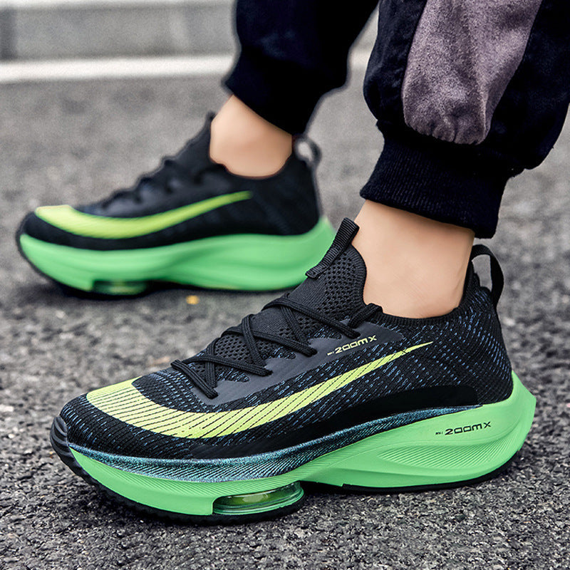 Men's Air Cushioning Sports Shoes Breathable Mesh Lace-up Fashion Personalized Casual Outdoor Running Walking Sneakers