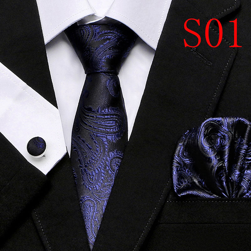 Paisley Series European And American Fashion Tie Three-piece Suit
