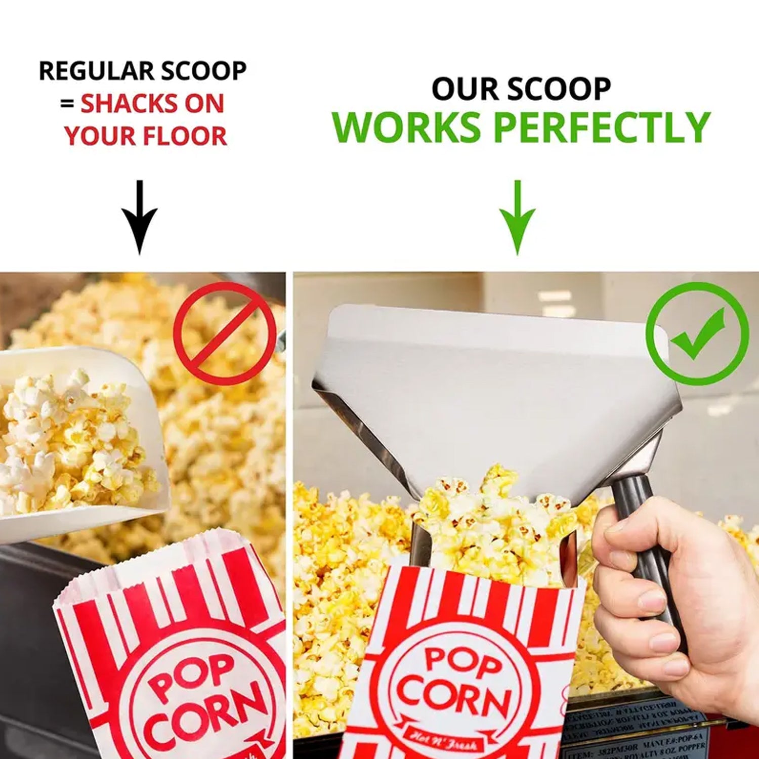 50 Pcs Popcorn Bags Individual Servings Red And White Stripes  Paper Popcorn Food Bags