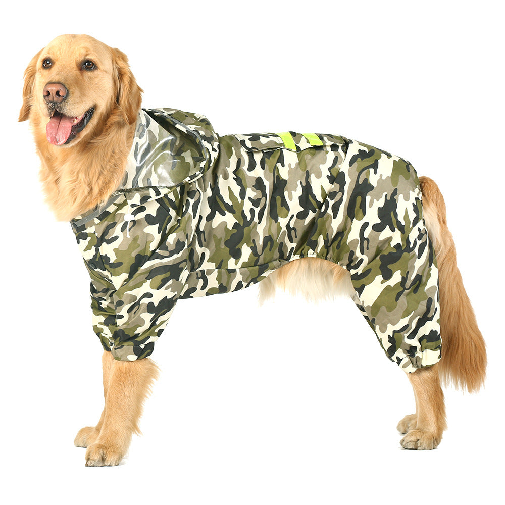 Golden Retriever Hooded Raincoat Dog Samoyed Medium