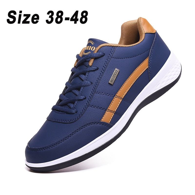 Men's Leather Shoes, Sneakers, Italian Men's Casual Shoes, Breathable, Non-slip, Vulcanized