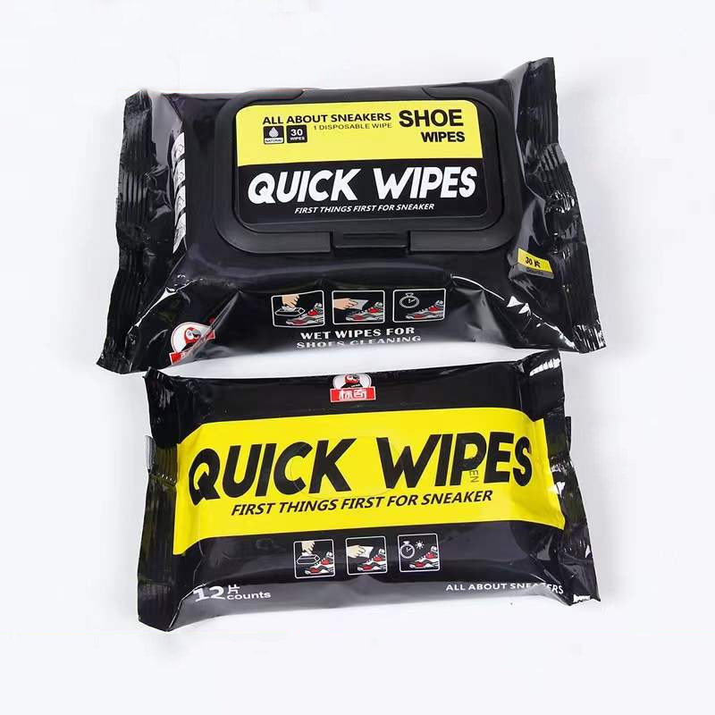 White Shoes Cleaner 12/30pcs Portable Disposable Wipes Tennis Cleaning Wipes Quick Clean Wet Wipes
